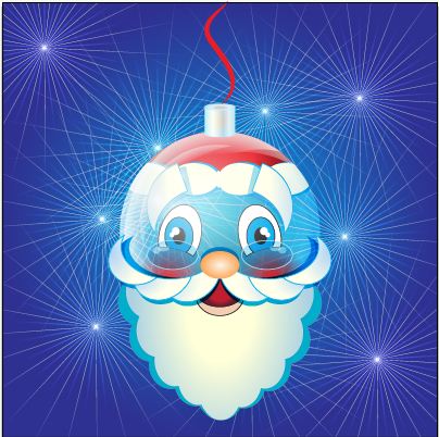Santa Claus Christmas Ball Tutorial Adobe Illustrator.